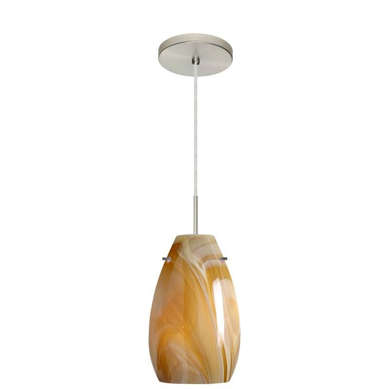 Besa 1JT-4126HN-SN Pera One Light Pendant Satin Nickel