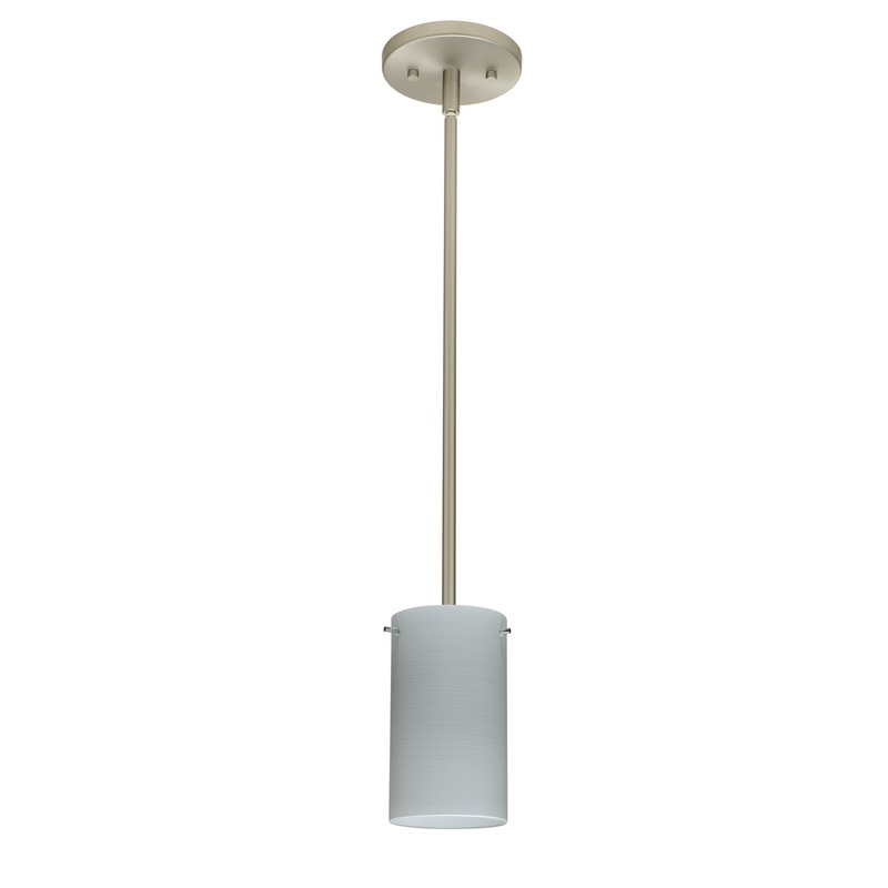 Besa 1TT-4404KR-LED-SN Stilo One Light Pendant Satin Nickel