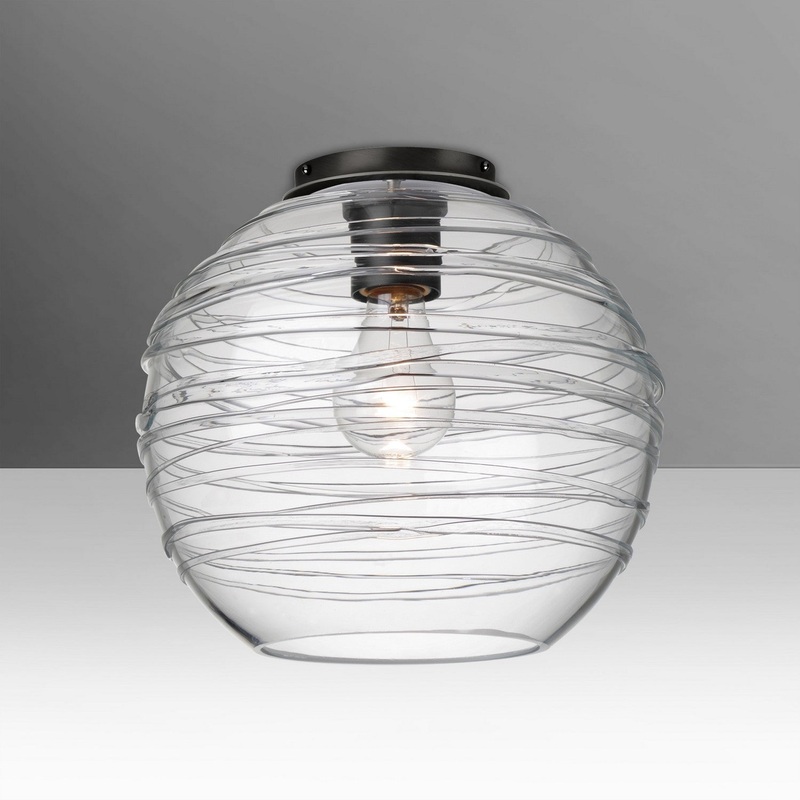 Besa 462761C-BK Besa Wave 10 Ceiling One Light Ceiling Mount Black