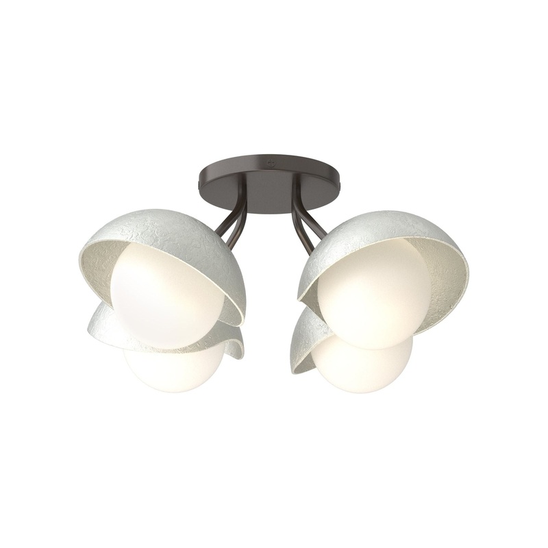 Brooklyn 4-Light Single Shade Semi-Flush Oil Rubbed Bronze Vintage Platinum