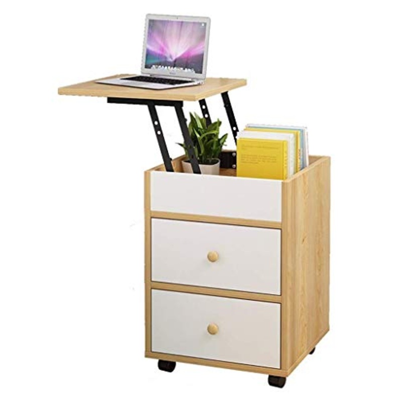 Comodino Comodino Coperchio ribaltabile Comodino 2 cassetti Comodini Comodino Comodino MDF Comodino Comodino Sollevamento scorrevole Scrivania per computer semplice Armadietto alla moda per camera da