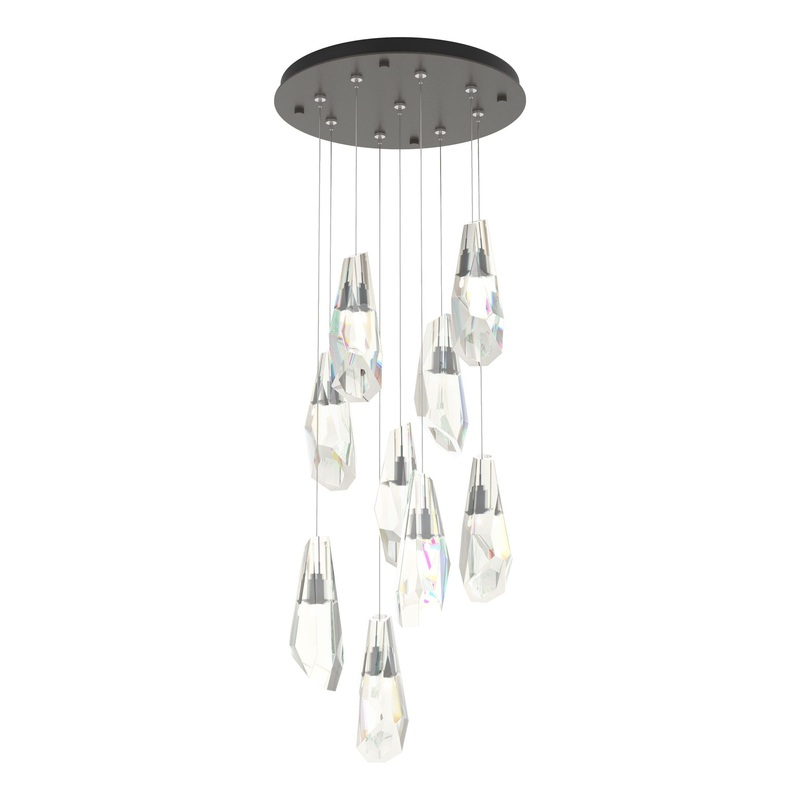 Luma 9-Light Large Crystal Pendant Dark Smoke