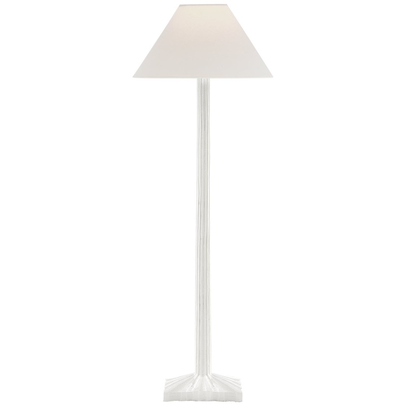 One Light Buffet Lamp from the Strie Collection in Plaster White Finish by Visual Comfort Signature