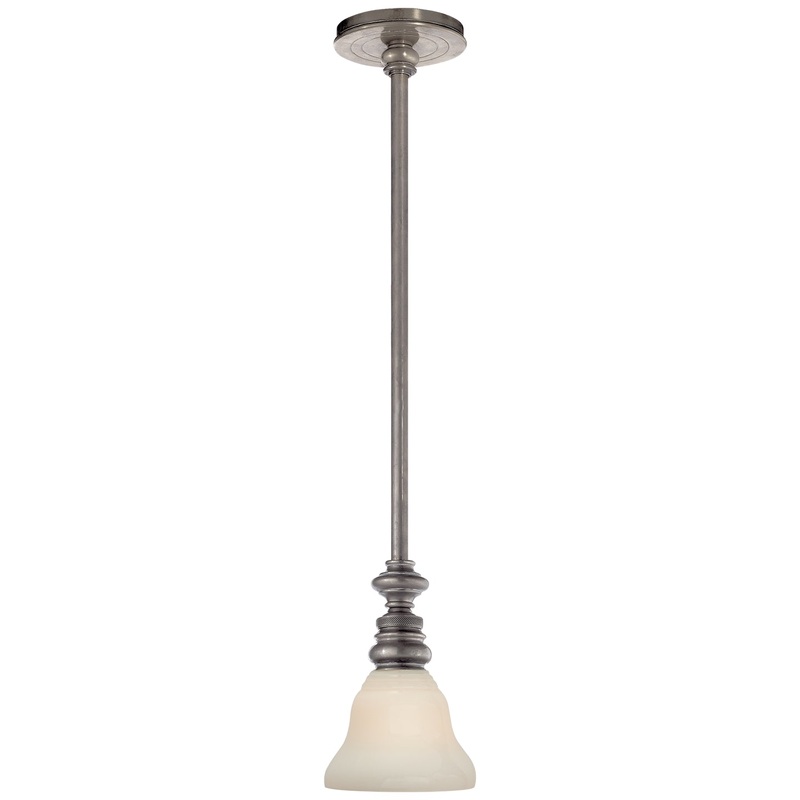 One Light Pendant from the Boston Collection in Antique Nickel Finish by Visual Comfort Signature