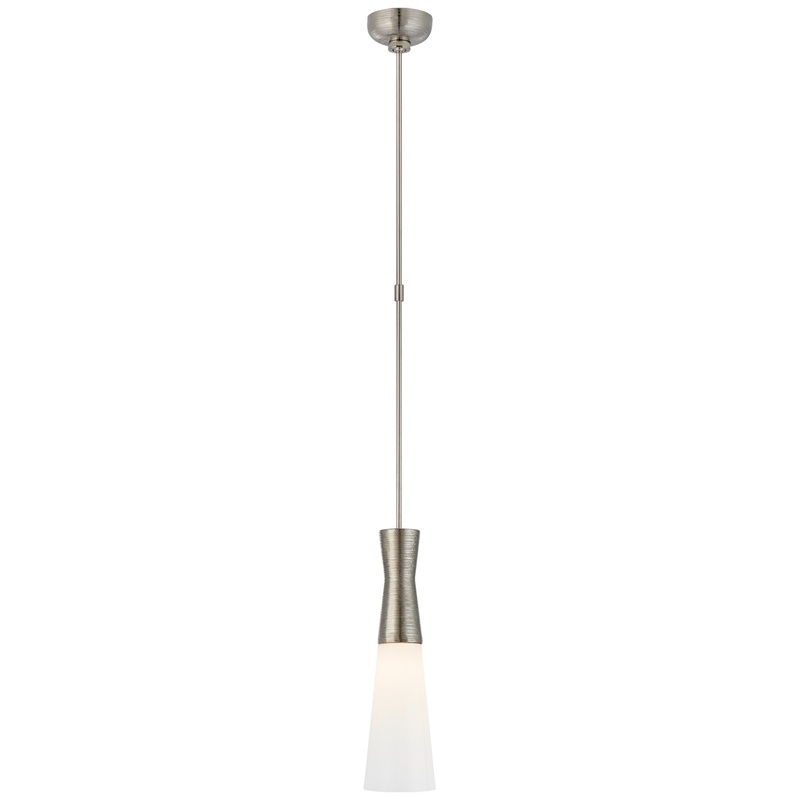 One Light Pendant from the Utopia Collection in Polished Nickel Finish by Visual Comfort Signature
