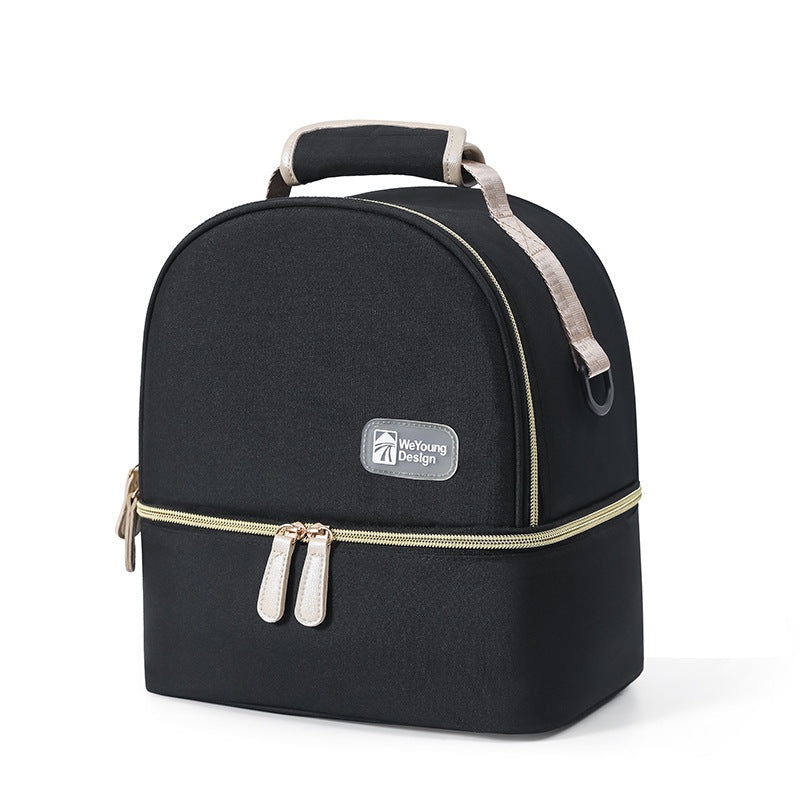 Versatile Insulated Breast Milk Cooler & Lunch Backpack – Waterproof, Multi-Carry Options(Pure black)