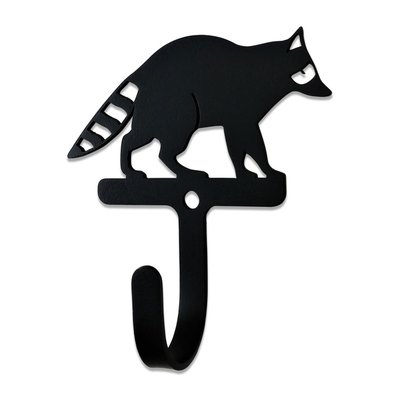Village Wrought Iron WH-386-S Raccoon Wall Hook Small