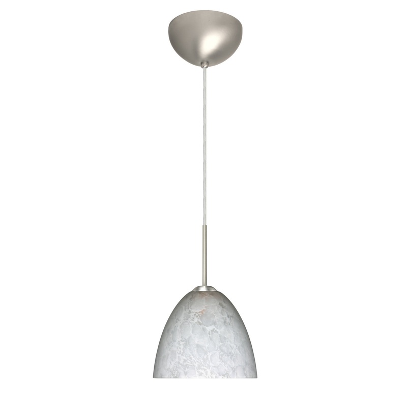 Besa 1BC-757219-MED-SN Sasha One Light Pendant Satin Nickel