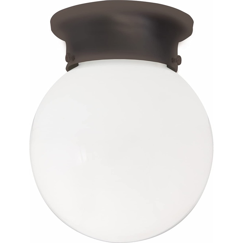 Capital Lighting 5569WH Globe 1 Light Flush Mount White