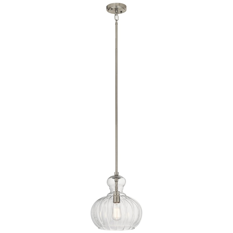 Kichler 43955NI One Light Pendant, Brushed Nickel