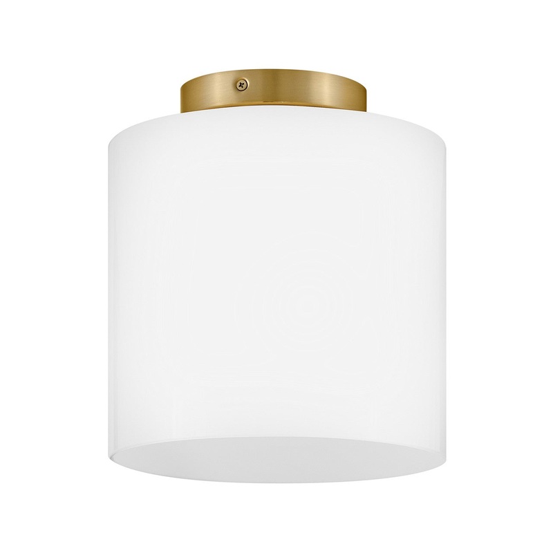 LED Flush Mount from the Pippa Collection in Lacquered Brass Finish by Lark