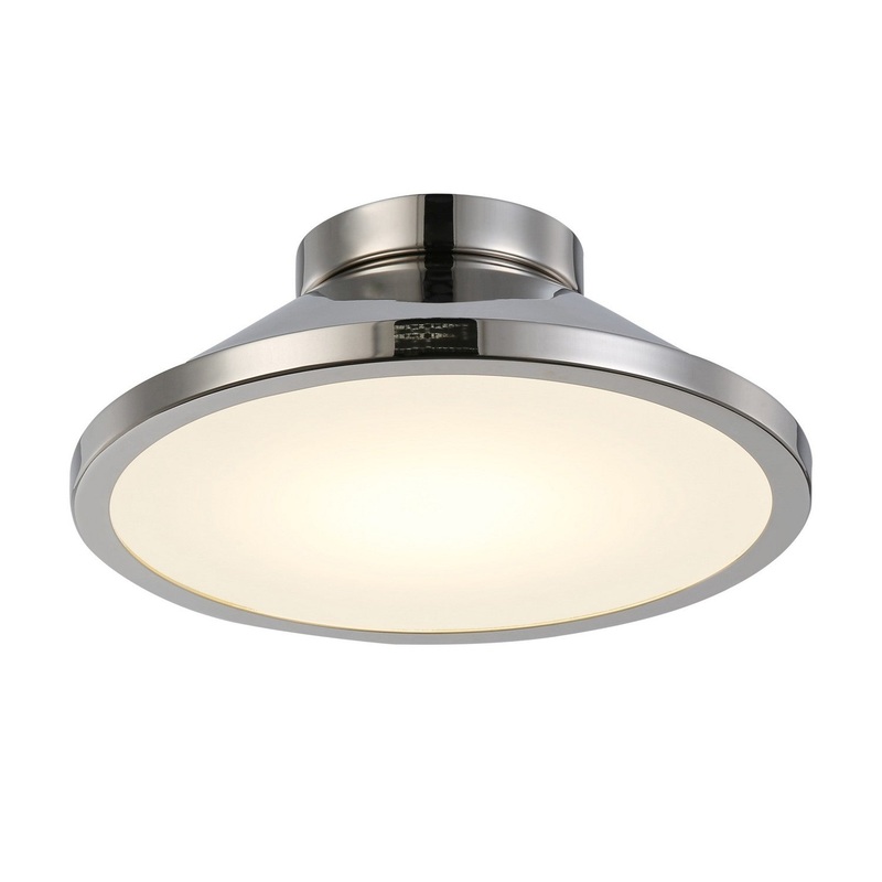 Lucida Ceiling Flush Light – Nickel