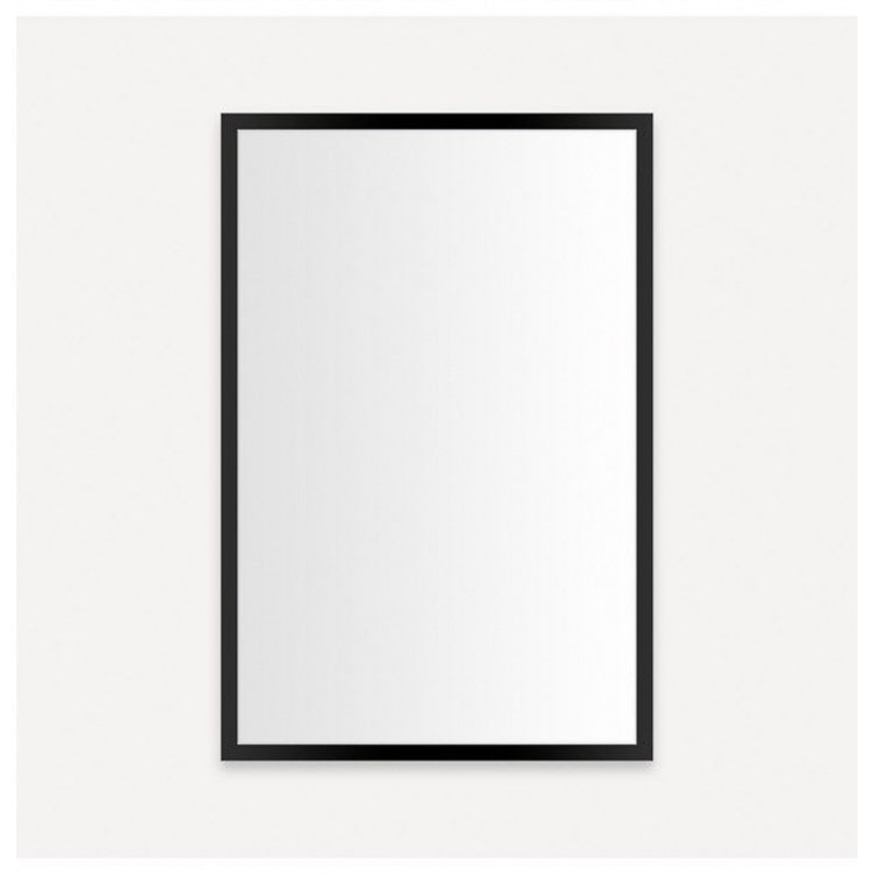 Medicine Cabinet Profiles 20W x 30H x 6D Inch 1 Doors Mirror Matte Black Flat Top Left Hand Side Electric