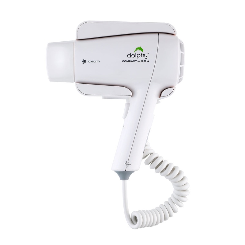 Plaza Wall Mount Hair Dryer 1800W – White