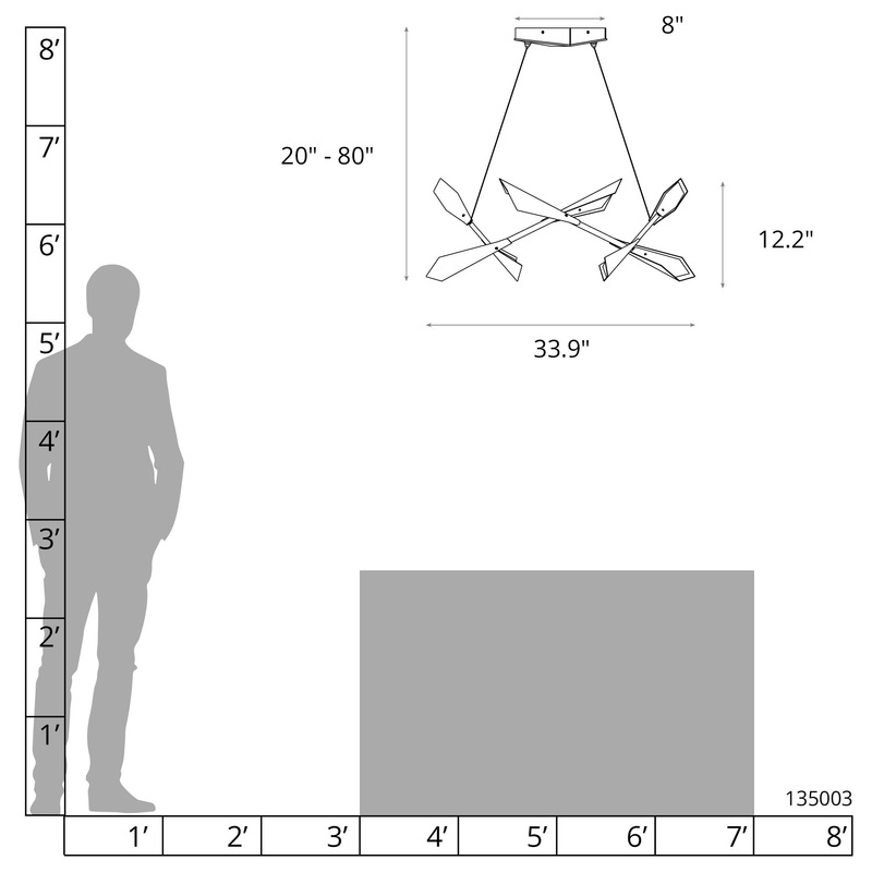 Quill LED Pendant Modern Brass Soft Gold