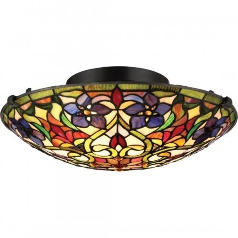 Quoizel TFVT1617VB Violets Floating flush mount tiffany 17″d Flush Mount