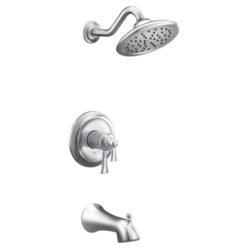 Tub and Shower Trim Wynford M-Core 4-Series 2 Lever Chrome WaterSense ADA 1.75 Gallons per Minute