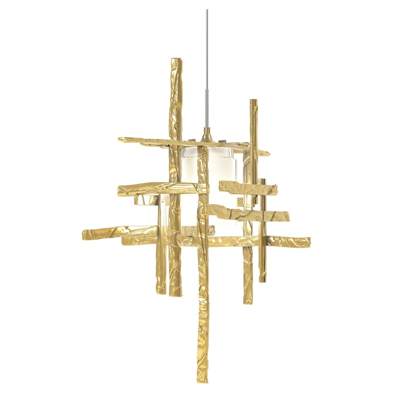 Tura Frosted Glass Low Voltage Mini Pendant Modern Brass