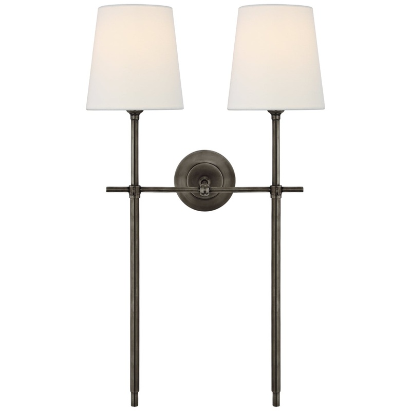 Two Light Wall Sconce from the Bryant Collection in Bronze Finish by Visual Comfort Signature