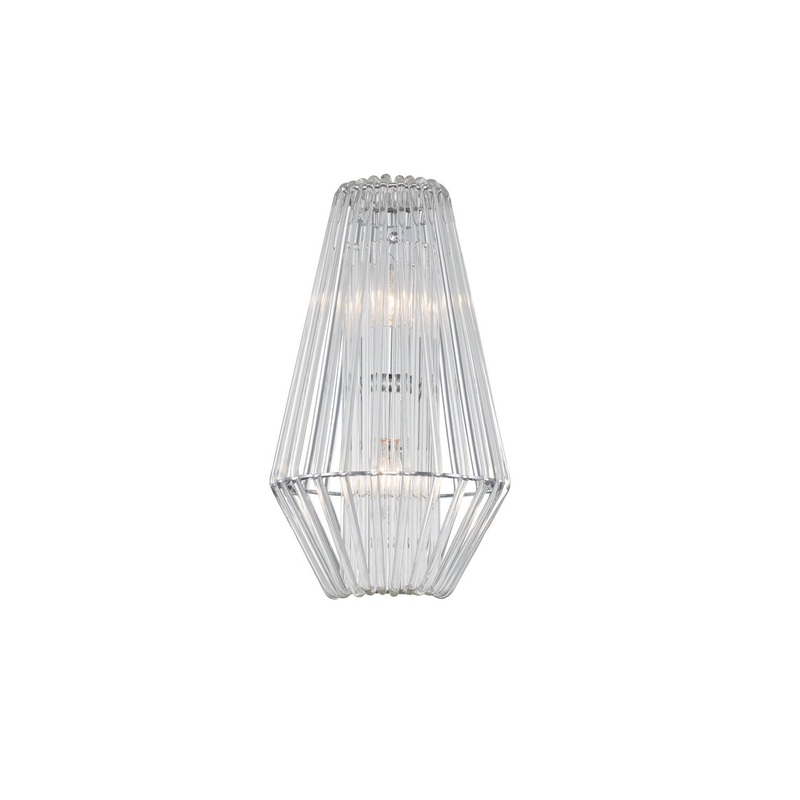 Two Light Wall Sconce from the Taza Collection in Chrome Finish by Kalco