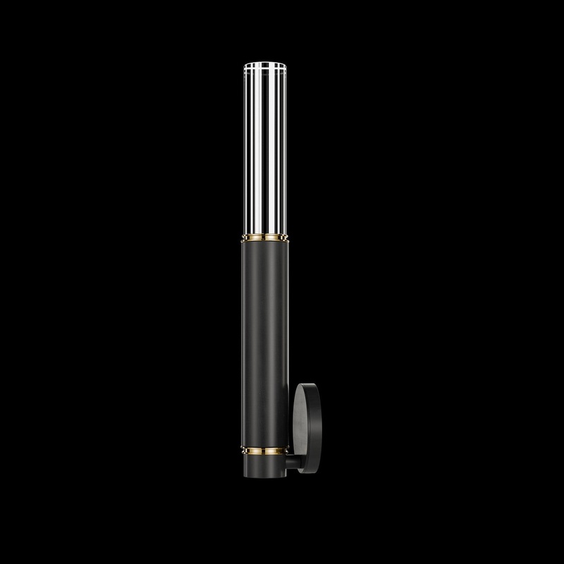 Antonia 21.75″H Sconce Black/Brass/No Skin