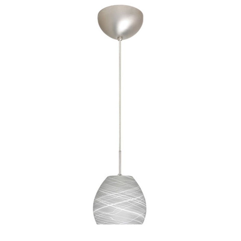 Besa 1BC-412260-SN Bolla One Light Pendant Satin Nickel
