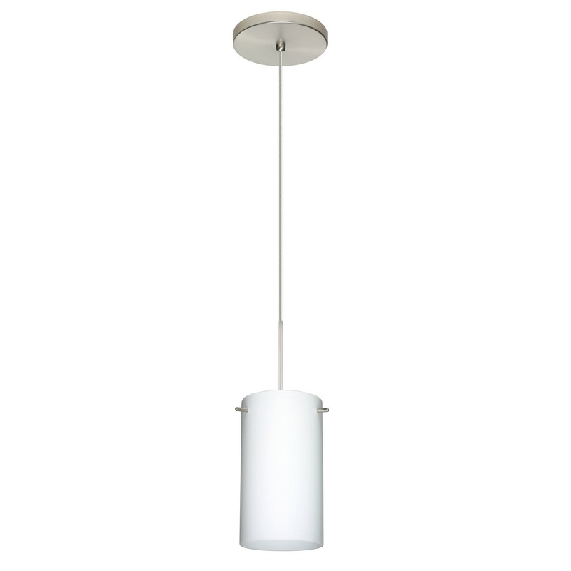 Besa 1XT-440407-LED-SN Stilo One Light Pendant Satin Nickel