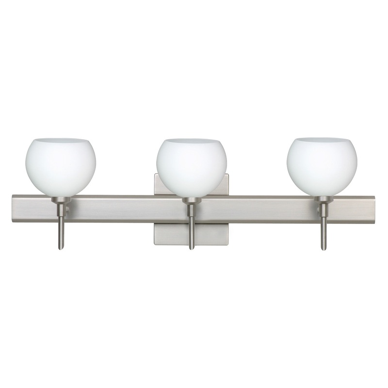 Besa 3SW-565807-SN-SQ Palla Three Light Wall Sconce Satin Nickel