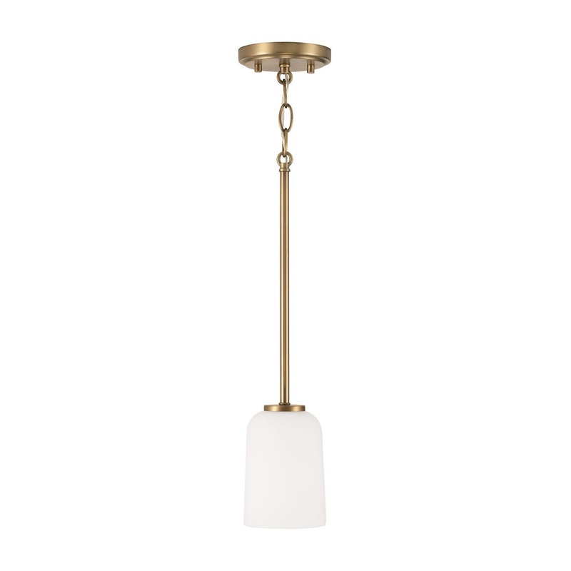 Capital Lighting 348812AD-542 Lawson 1 Light Mini Pendant Aged Brass