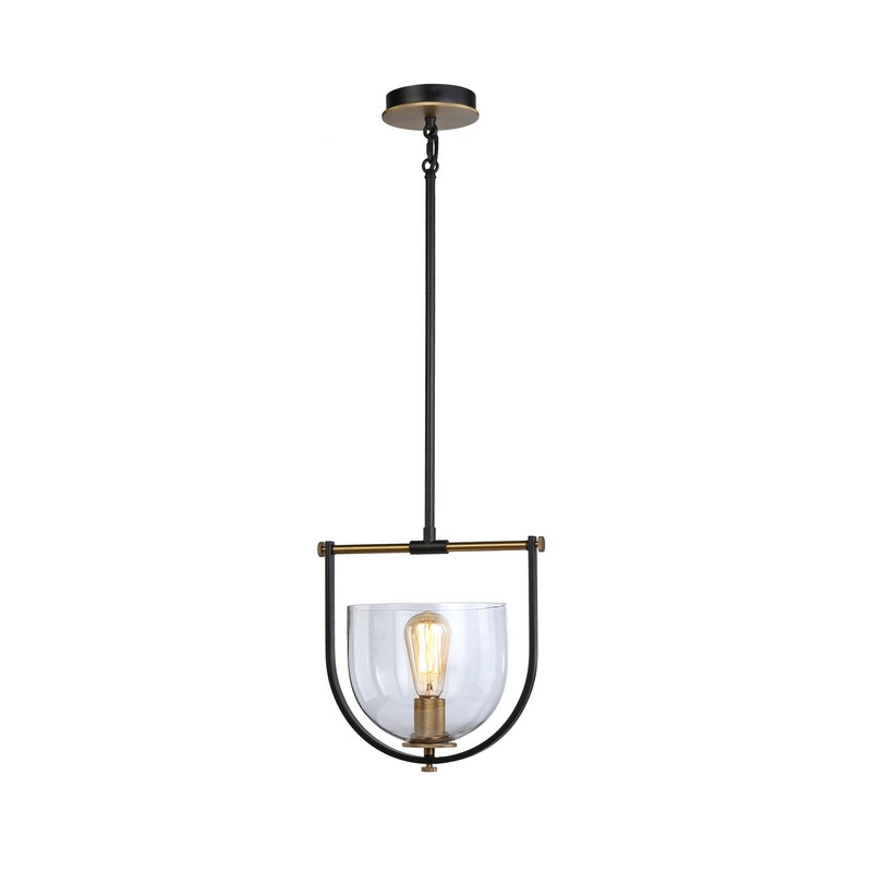 Cheshire Pendant – Black & Brass