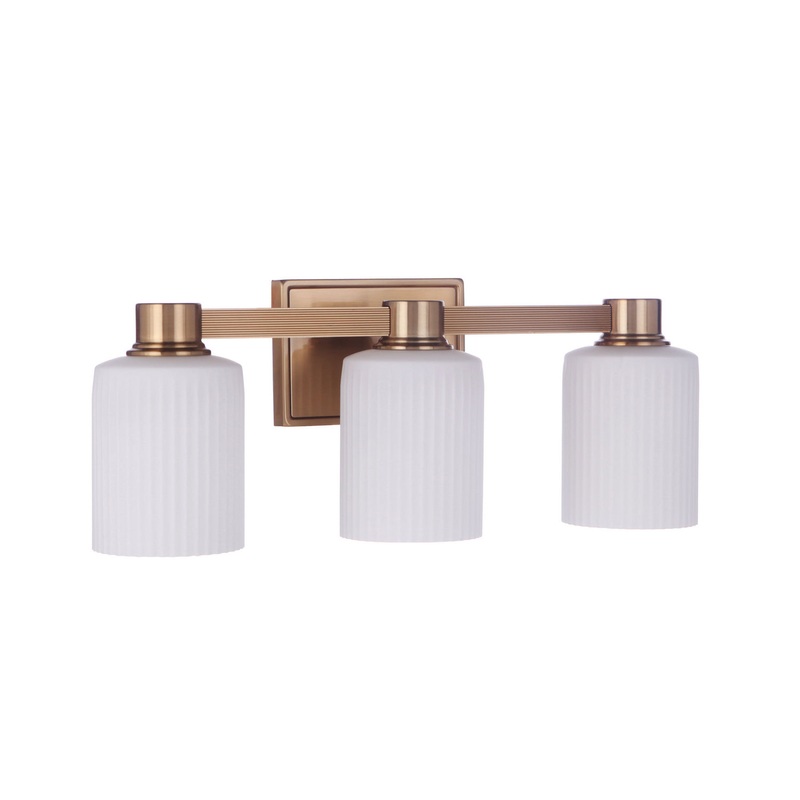 Craftmade 12920SB3 Bretton Three Light Vanity Satin Brass
