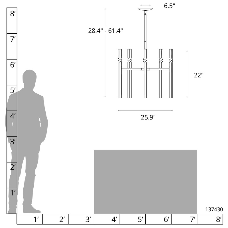 Helix 10-Light Pendant Soft Gold