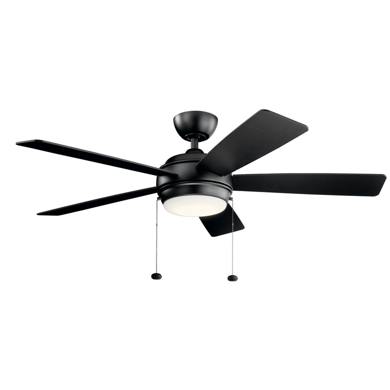 Kichler 330174SBK 52″ Ceiling Fan, Satin Black