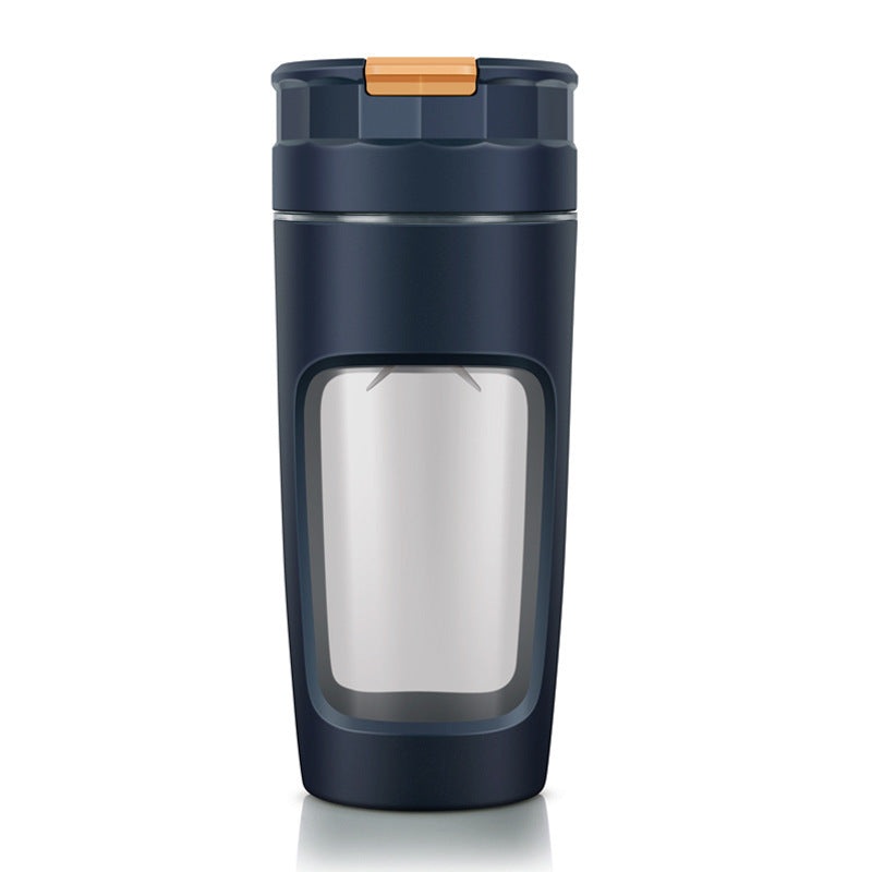 Large 600ML Portable Blender – USB-C Rechargeable Smoothie Maker with 4 Stainless Steel Blades(blue)