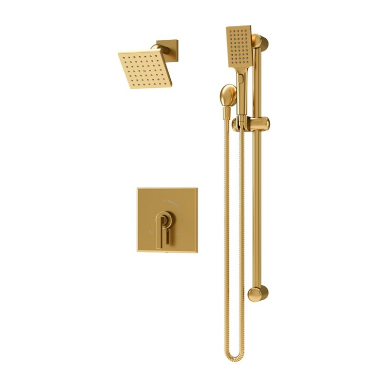 Shower Trim Duro Diverter Handle 2 Lever Brushed Bronze WaterSense ADA 2.0 Gallons per Minute Square Single Function