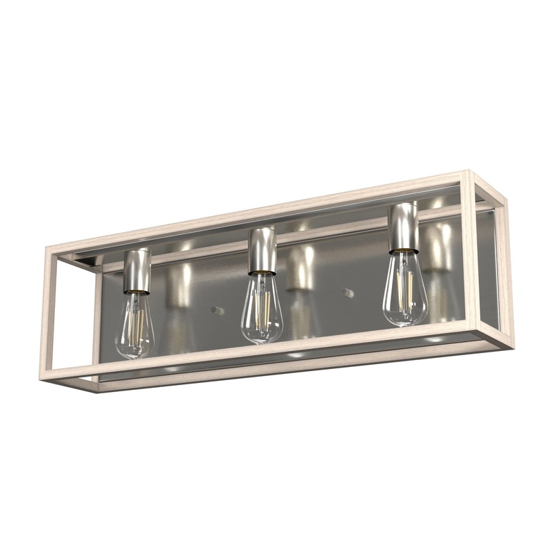 Three Light Vanity from the Squire Manor Collection in Brushed Nickel Finish by Hunter