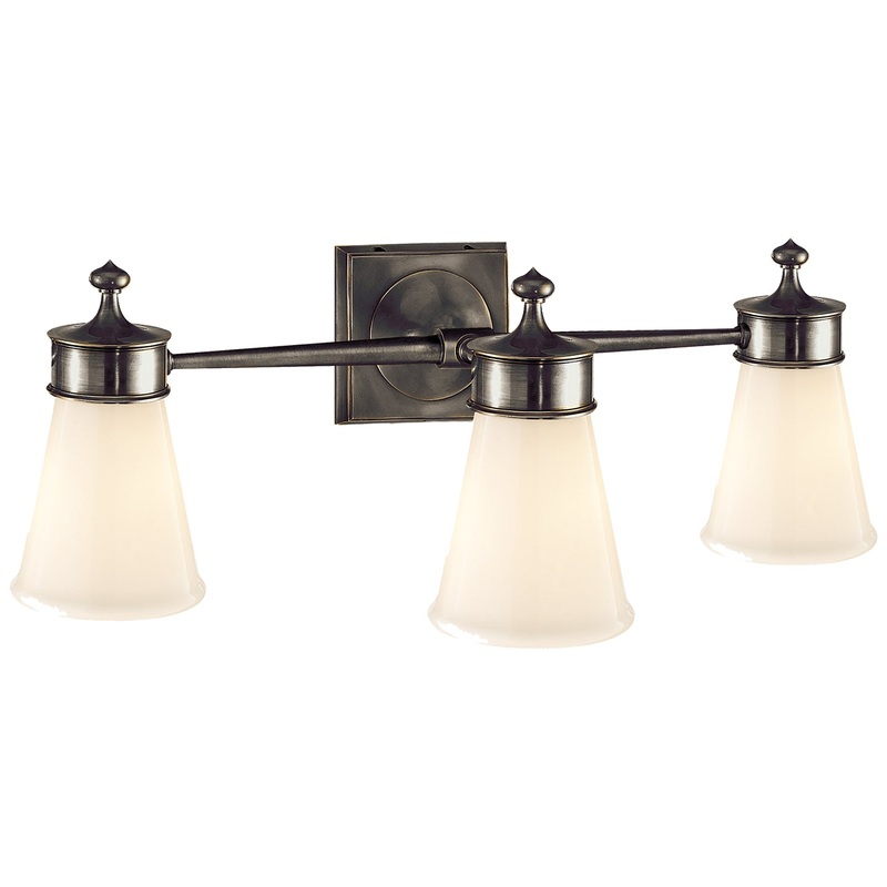 Three Light Wall Sconce from the Siena Collection in Bronze Finish by Visual Comfort Signature