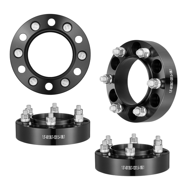 VEVOR 1.5″ 6″x5.5″ Wheel Spacers Wheel Adapters 6 Lug Forged Spacer 4 PCS Black