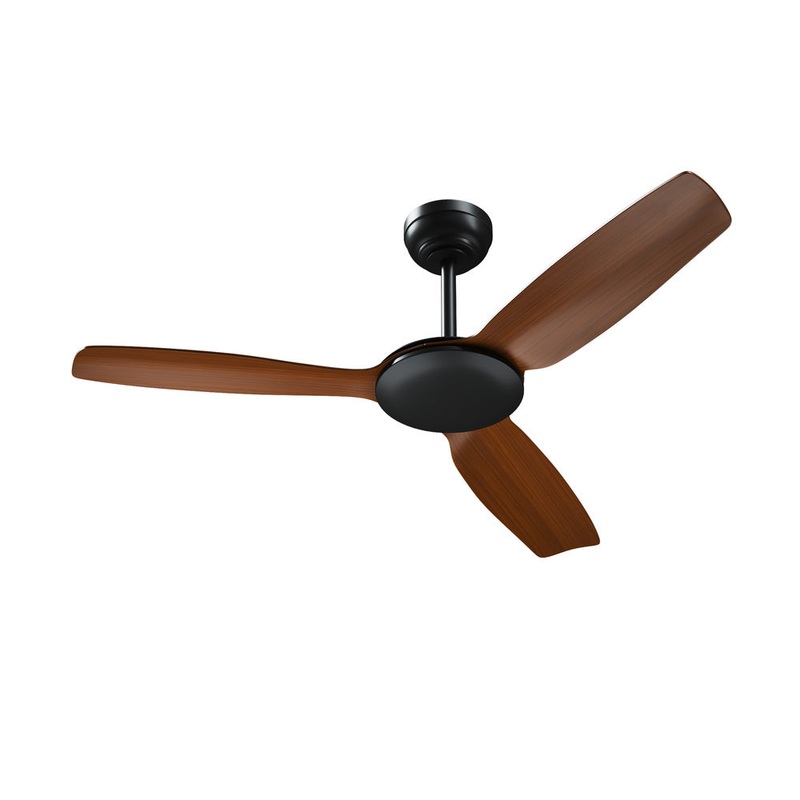52” Ceiling Fan DC 3 ABS Blades Remote Control Timer Walnut
