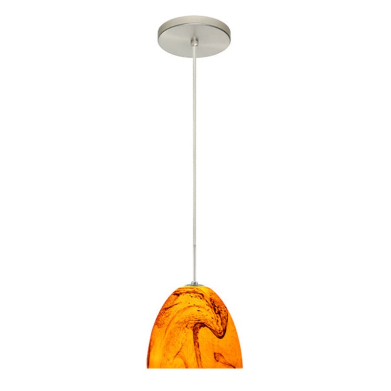 Besa 1BT-7572HB-SN Sasha One Light Pendant Satin Nickel