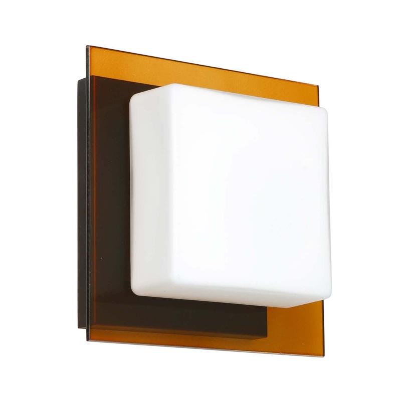 Besa 1WS-7735TG-BR Alex One Light Wall Sconce Bronze