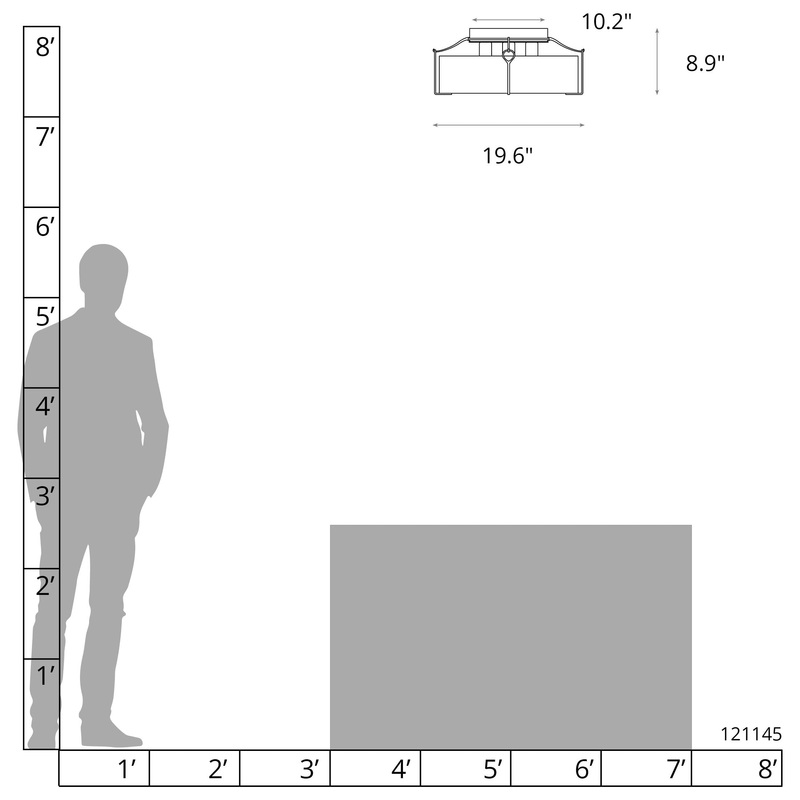 Bow Large Semi-Flush Ink Opal Glass (GG)
