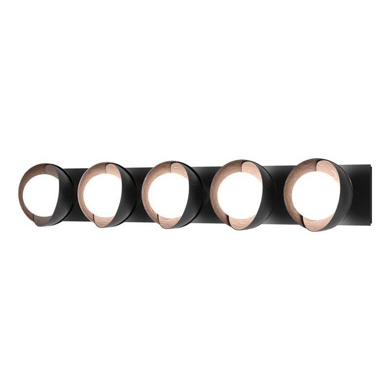 Brooklyn 5-Light Straight Double Shade Bath Sconce Black Oil Rubbed Bronze