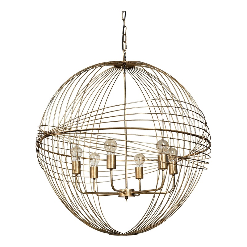 Chiron Chandelier Gold Metal