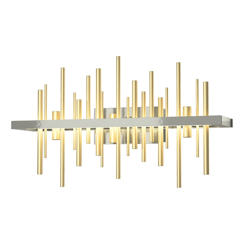 Cityscape LED Sconce Sterling Modern Brass