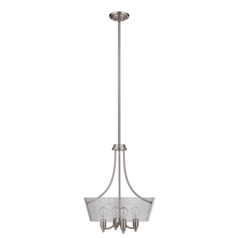 Craftmade 50234-BNK Tyler Four Light Foyer Pendant Brushed Polished Nickel (Discontinued)