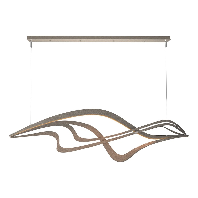 Crossing Waves LED Pendant Dark Smoke