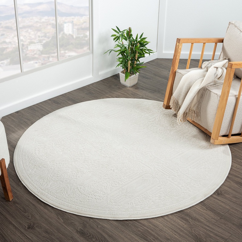 Grande Jacquard Rug – Ivory – 300×400