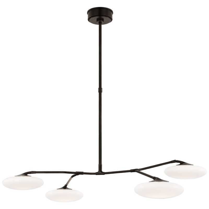 LED Chandelier from the Brindille Collection in Gun Metal Finish by Visual Comfort Signature