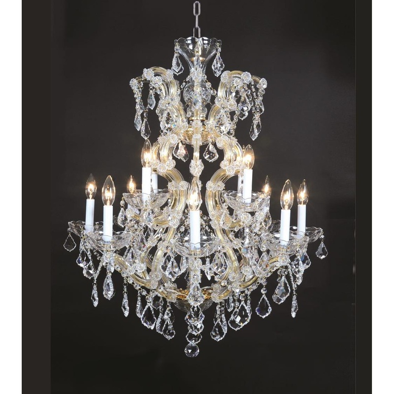 Maria Teresa Classic 12-Light Chandelier Gold